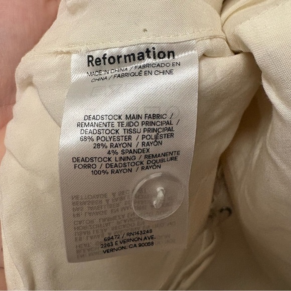 Reformation Alisa Top Ivory White Black Lace Size 10 NWT Nee - Picture 15 of 16